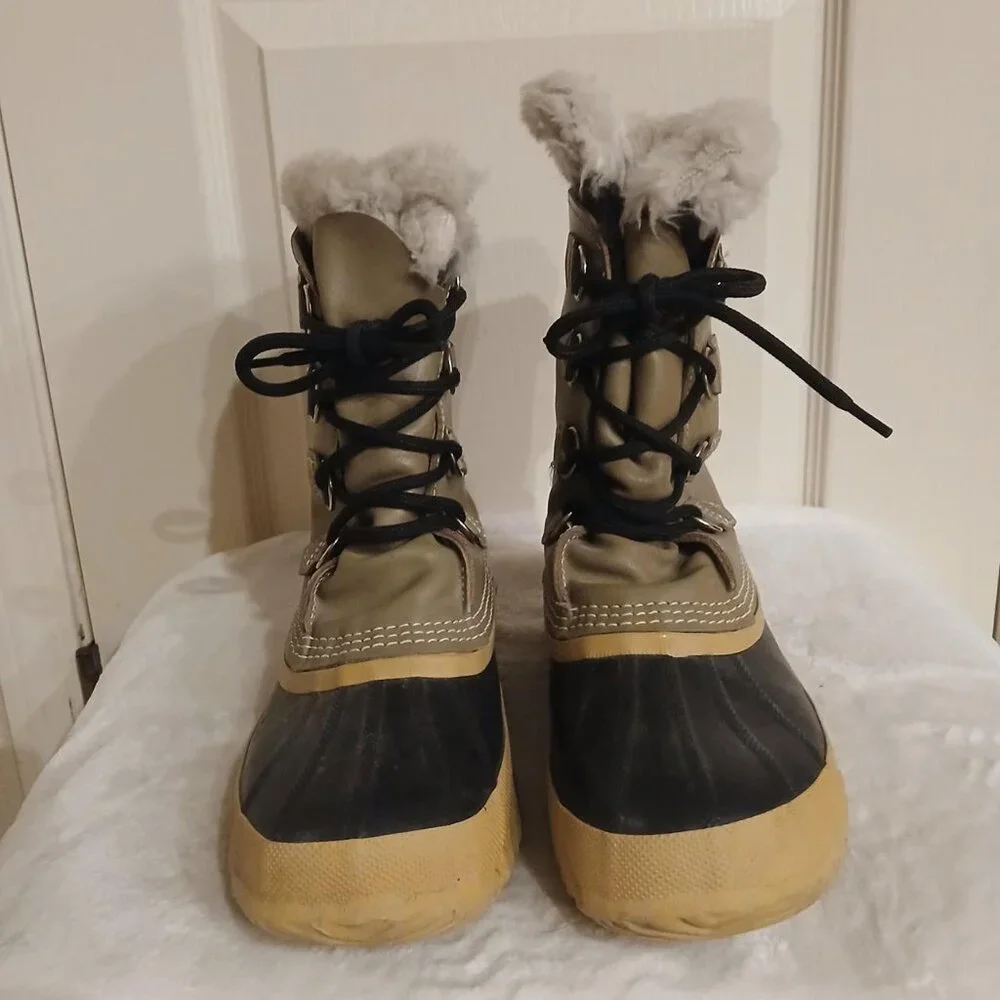 Vintage Manitou Sorel wool insulated insert snow boots Men's Sz 9